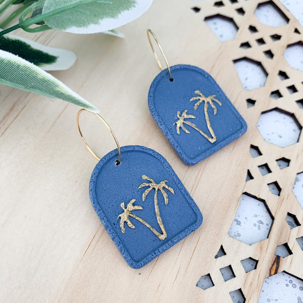 Palms Polymer Clay Dangle Earrings