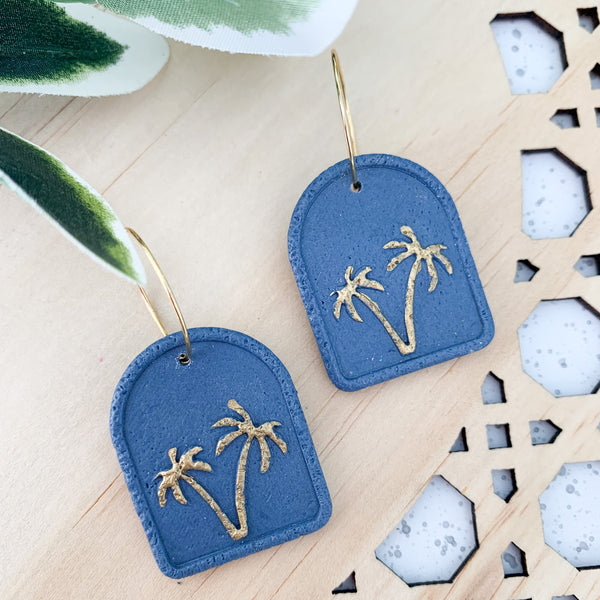 Palms Polymer Clay Dangle Earrings