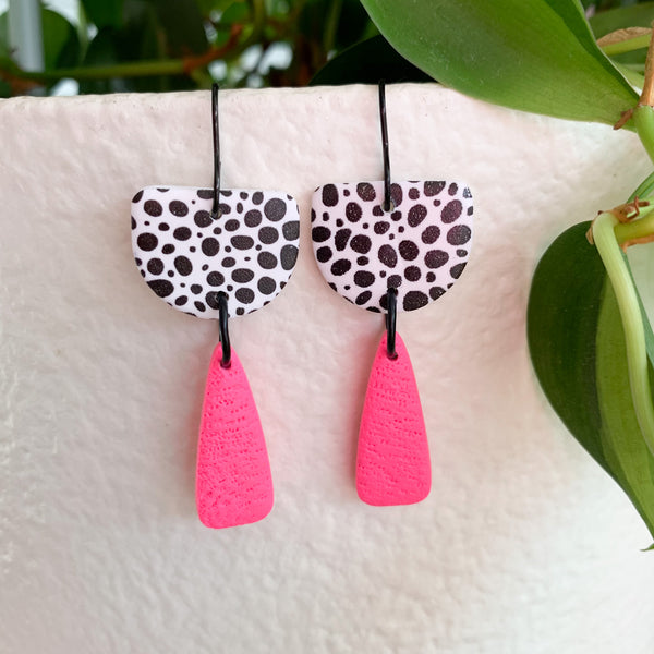 Colour Pop Polymer Clay Hook Dangle Earrings