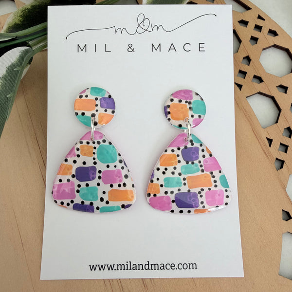 Block Yupo Dangle Earrings