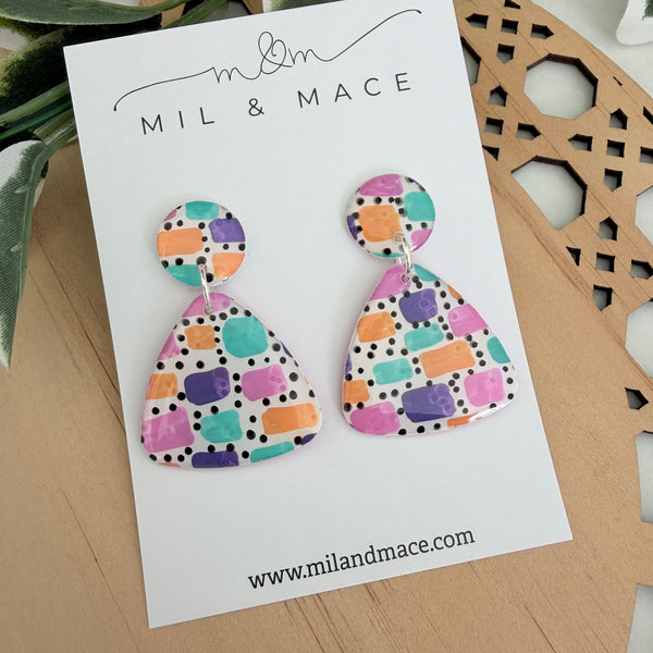 Block Yupo Dangle Earrings