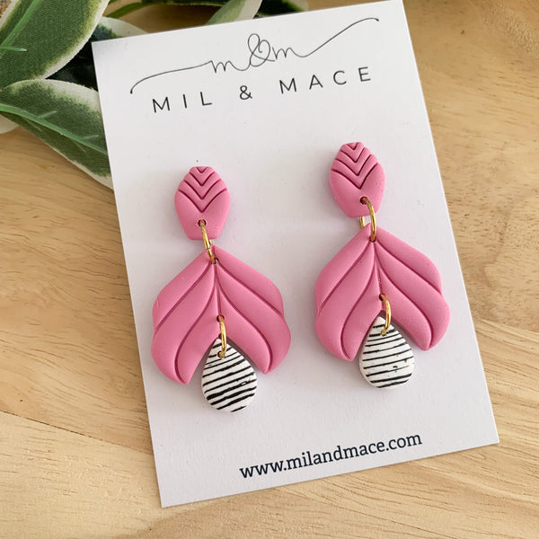 Petal Polymer Clay Dangle Earrings