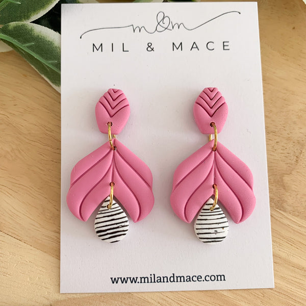 Petal Polymer Clay Dangle Earrings
