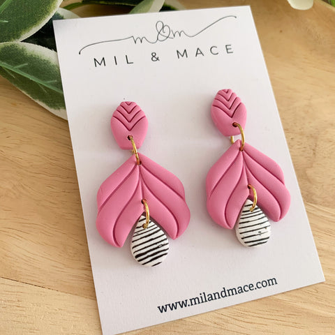 Petal Polymer Clay Dangle Earrings