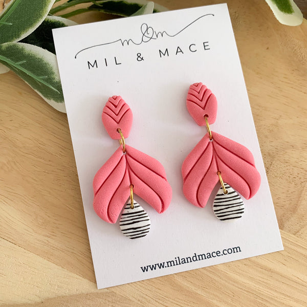 Petal Polymer Clay Dangle Earrings