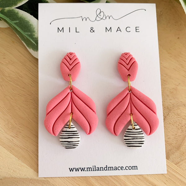 Petal Polymer Clay Dangle Earrings