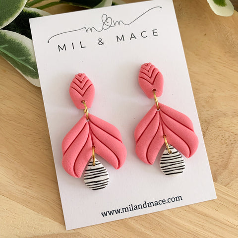 Petal Polymer Clay Dangle Earrings