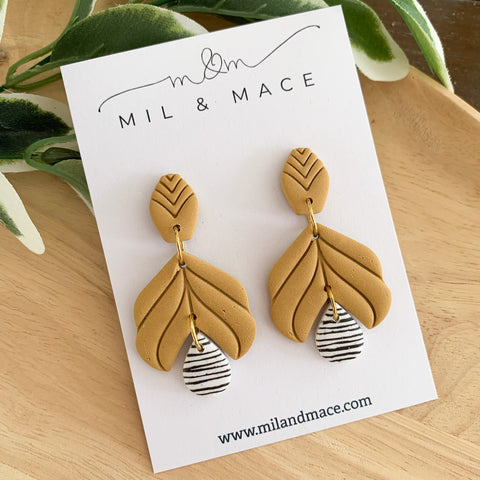 Petal Polymer Clay Dangle Earrings