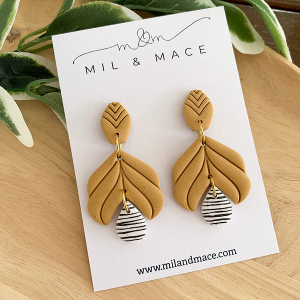 Petal Polymer Clay Dangle Earrings