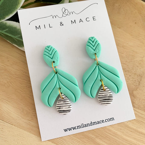 Petal Polymer Clay Dangle Earrings