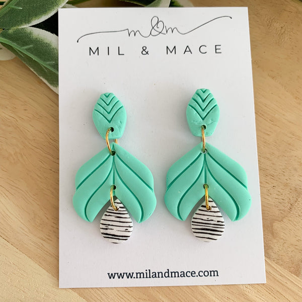 Petal Polymer Clay Dangle Earrings