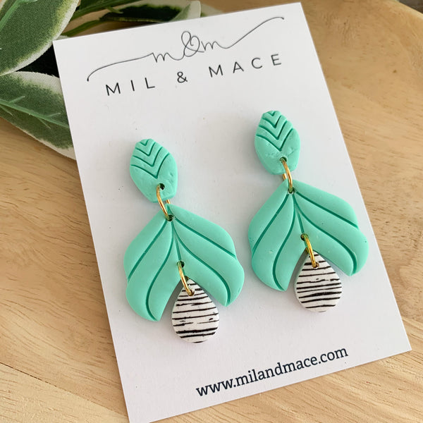 Petal Polymer Clay Dangle Earrings