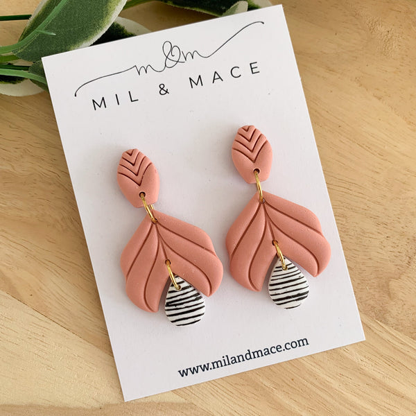 Petal Polymer Clay Dangle Earrings