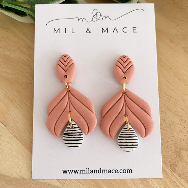 Petal Polymer Clay Dangle Earrings