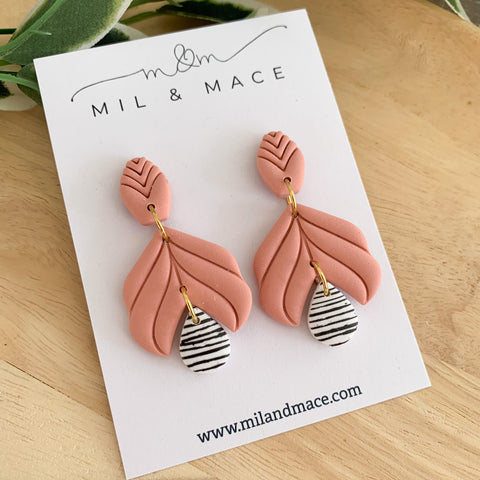 Petal Polymer Clay Dangle Earrings