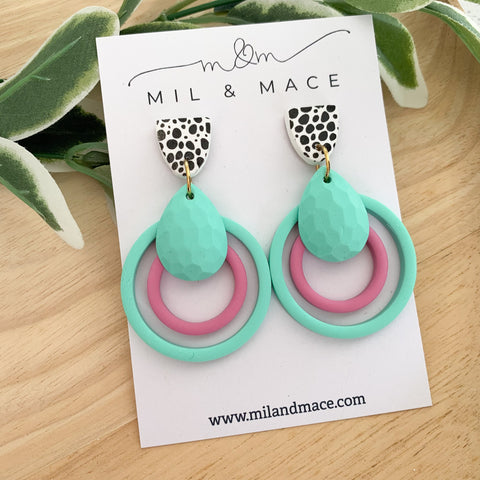 Loops Clay Dangle Earrings