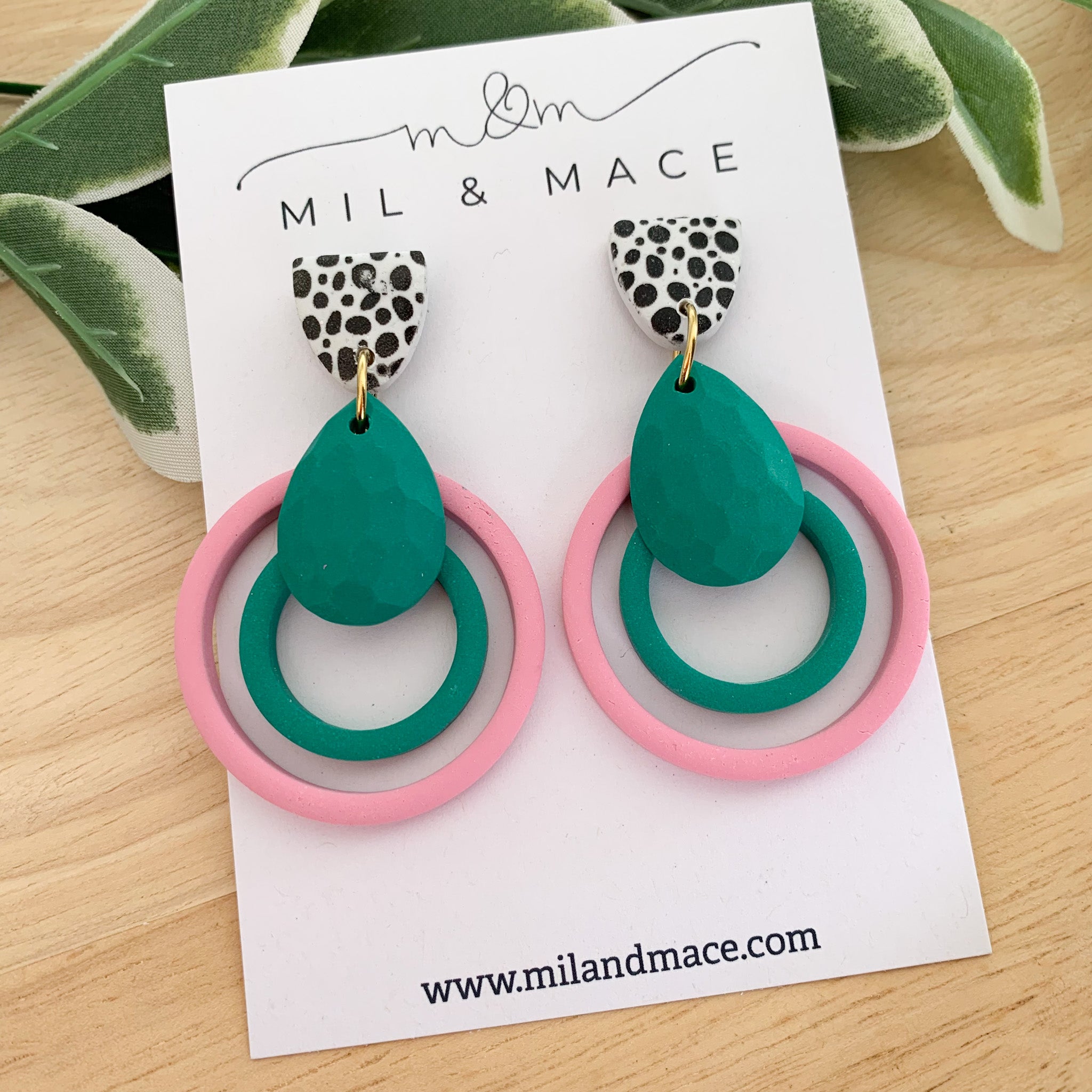 Loops Clay Dangle Earrings
