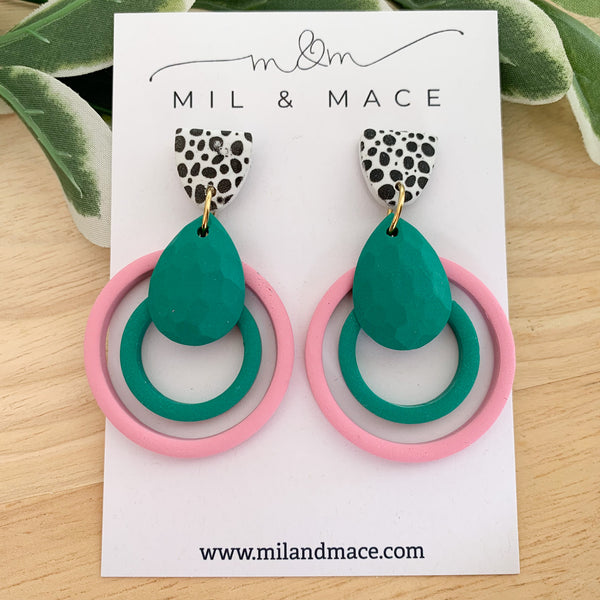 Loops Clay Dangle Earrings
