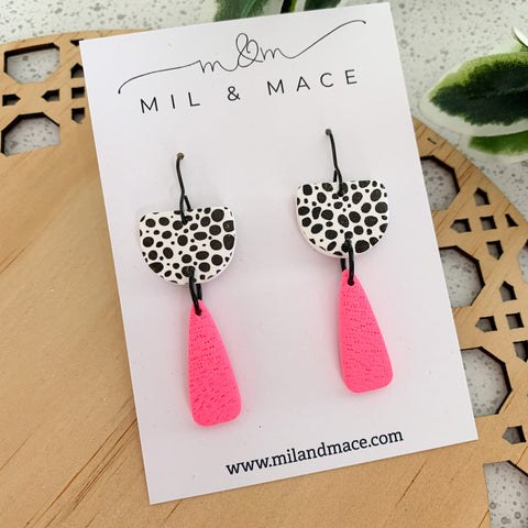 Colour Pop Polymer Clay Hook Dangle Earrings