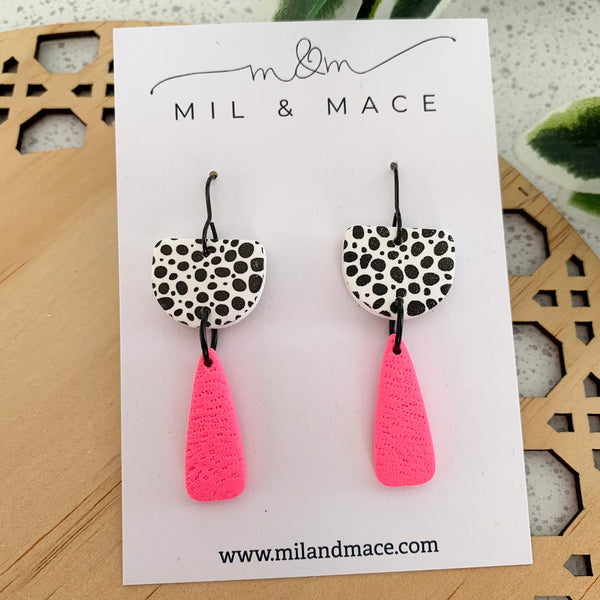 Colour Pop Polymer Clay Hook Dangle Earrings