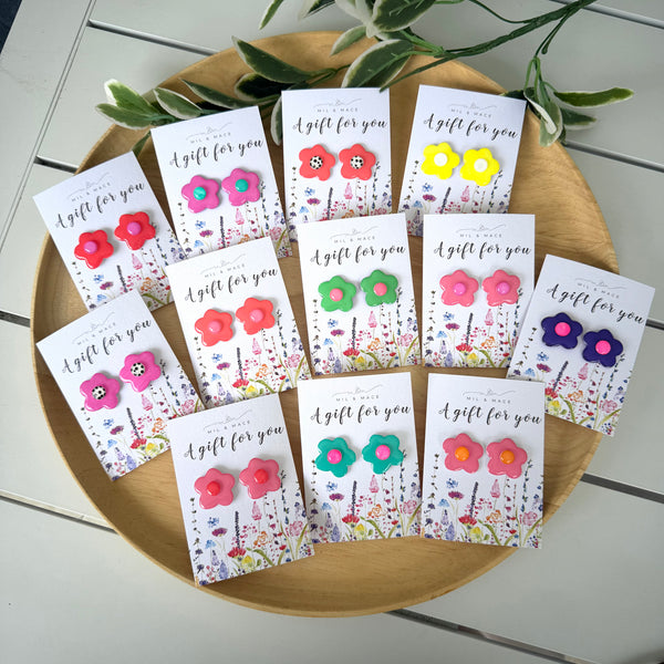 Educator Gift 'A gift for you' Yupo Paper Flower Studs