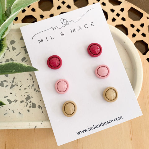Organic Round Mini Stud Packs
