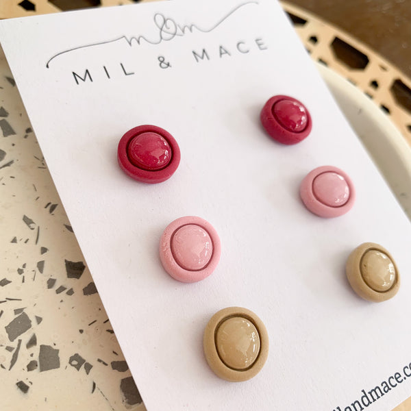 Organic Round Mini Stud Packs