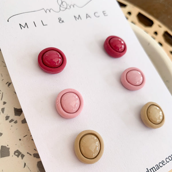 Organic Round Mini Stud Packs