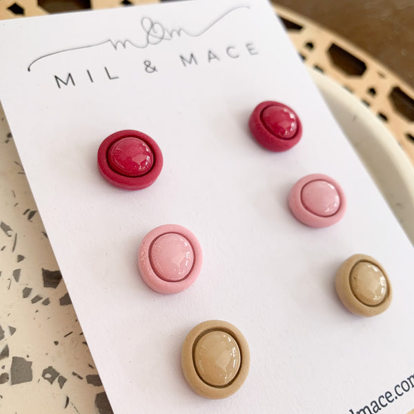 Organic Round Mini Stud Packs