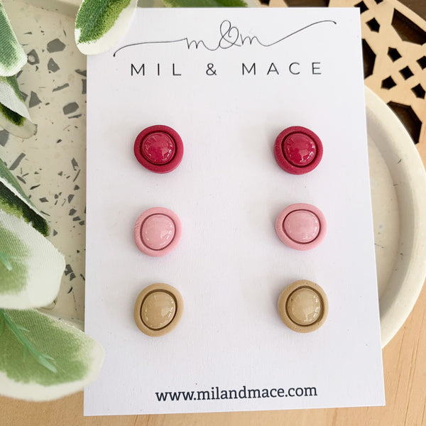 Organic Round Mini Stud Packs