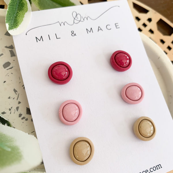 Organic Round Mini Stud Packs