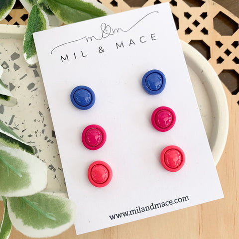 Organic Round Mini Stud Packs