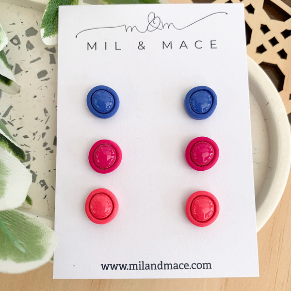 Organic Round Mini Stud Packs