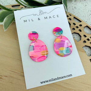 Brights Yupo Handpainted Dangle Earrings