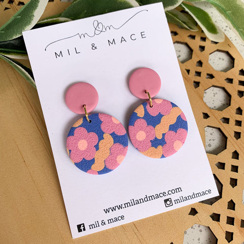 Spring Garden Polymer Clay Dangle Earrings