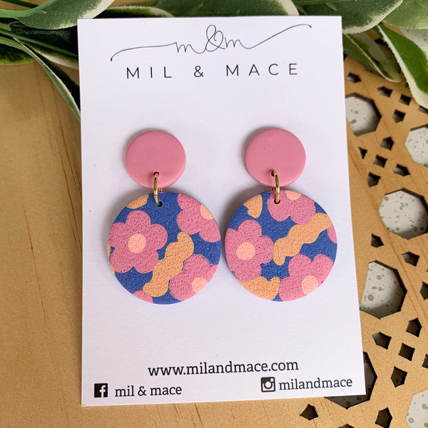 Spring Garden Polymer Clay Dangle Earrings