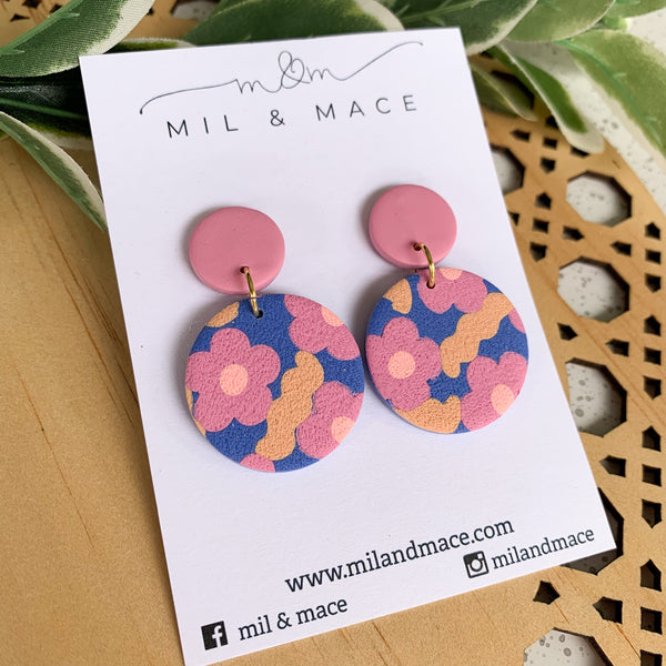 Spring Garden Polymer Clay Dangle Earrings