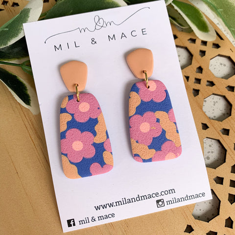 Spring Garden Polymer Clay Dangle Earrings