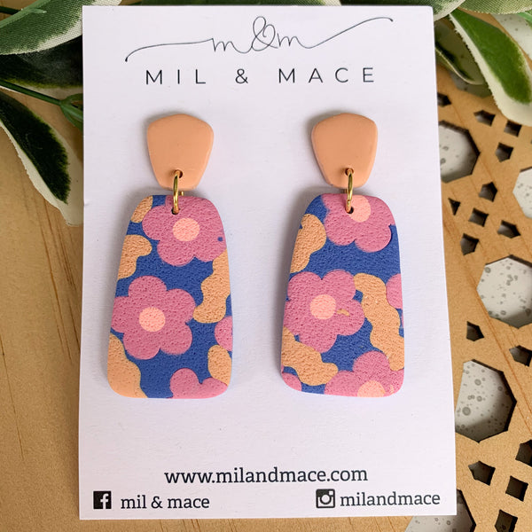 Spring Garden Polymer Clay Dangle Earrings