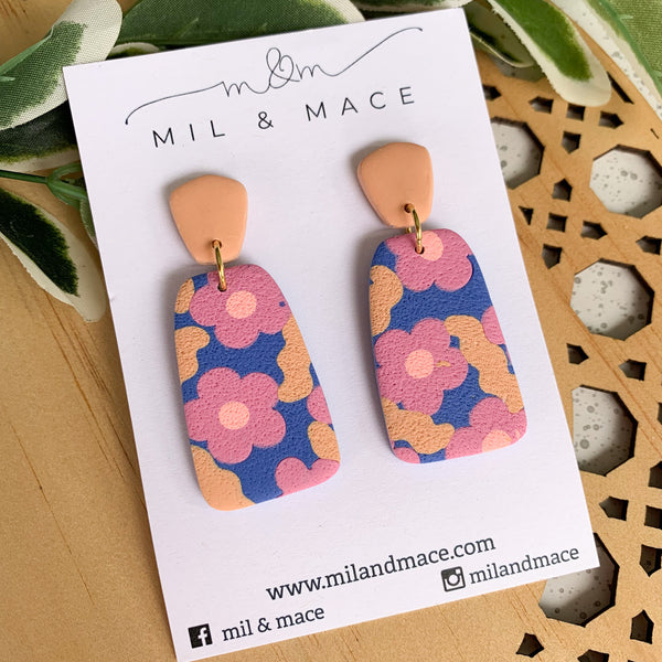 Spring Garden Polymer Clay Dangle Earrings
