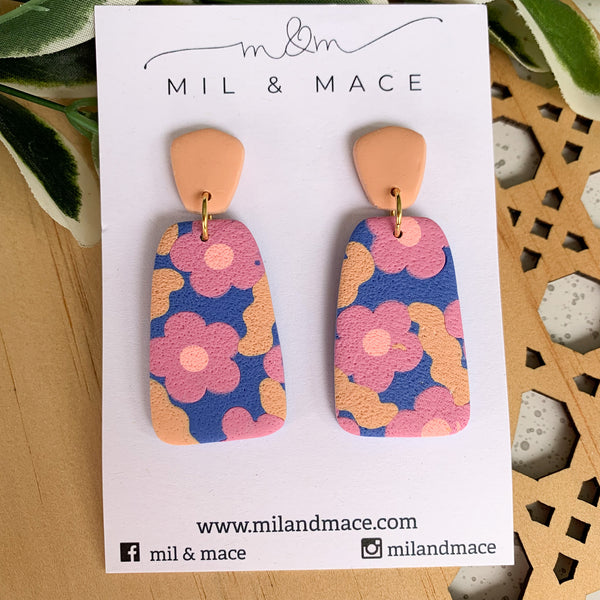 Spring Garden Polymer Clay Dangle Earrings