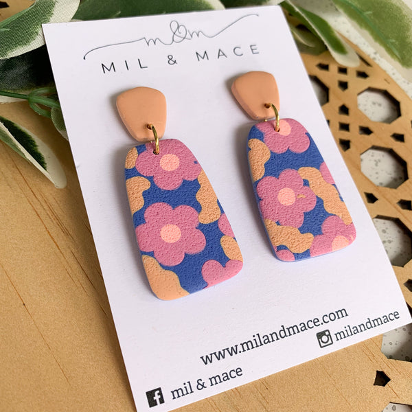 Spring Garden Polymer Clay Dangle Earrings