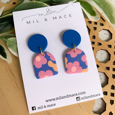 Spring Garden Polymer Clay Dangle Earrings