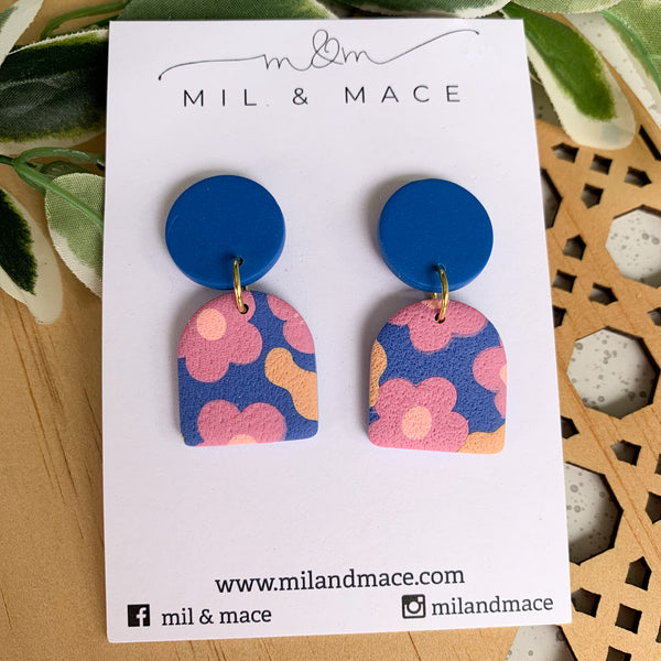 Spring Garden Polymer Clay Dangle Earrings