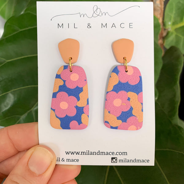 Spring Garden Polymer Clay Dangle Earrings