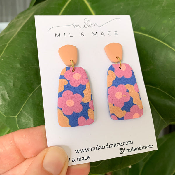 Spring Garden Polymer Clay Dangle Earrings