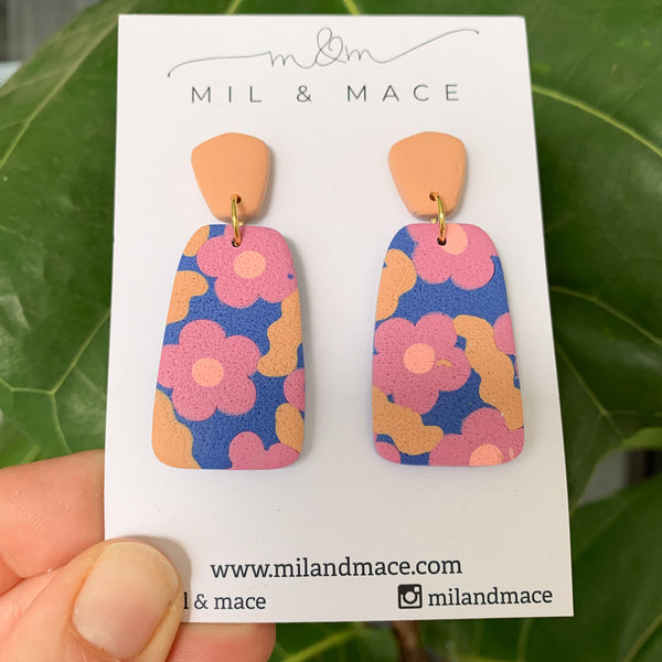 Spring Garden Polymer Clay Dangle Earrings