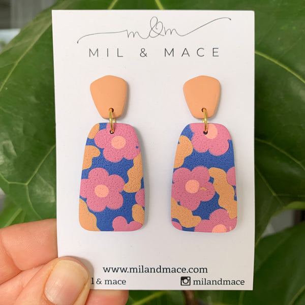 Spring Garden Polymer Clay Dangle Earrings