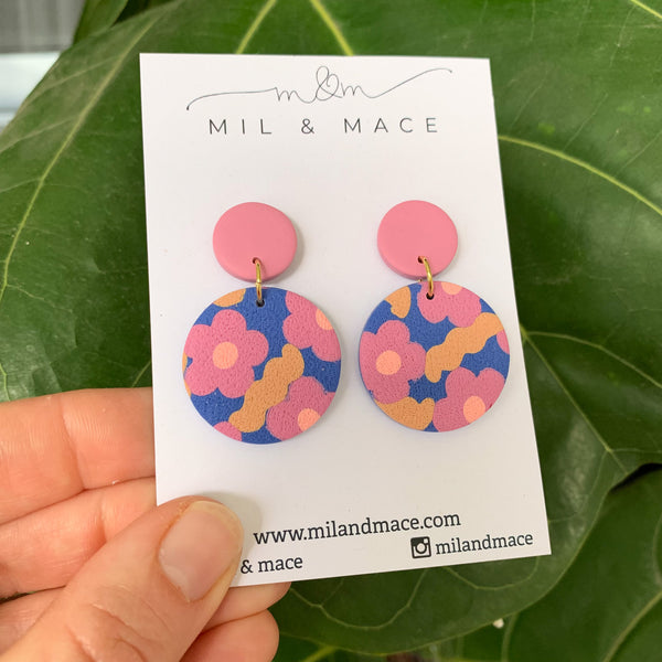 Spring Garden Polymer Clay Dangle Earrings