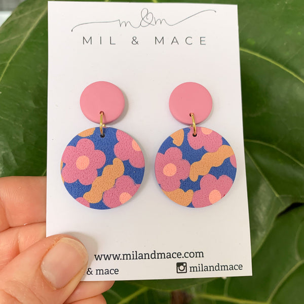 Spring Garden Polymer Clay Dangle Earrings